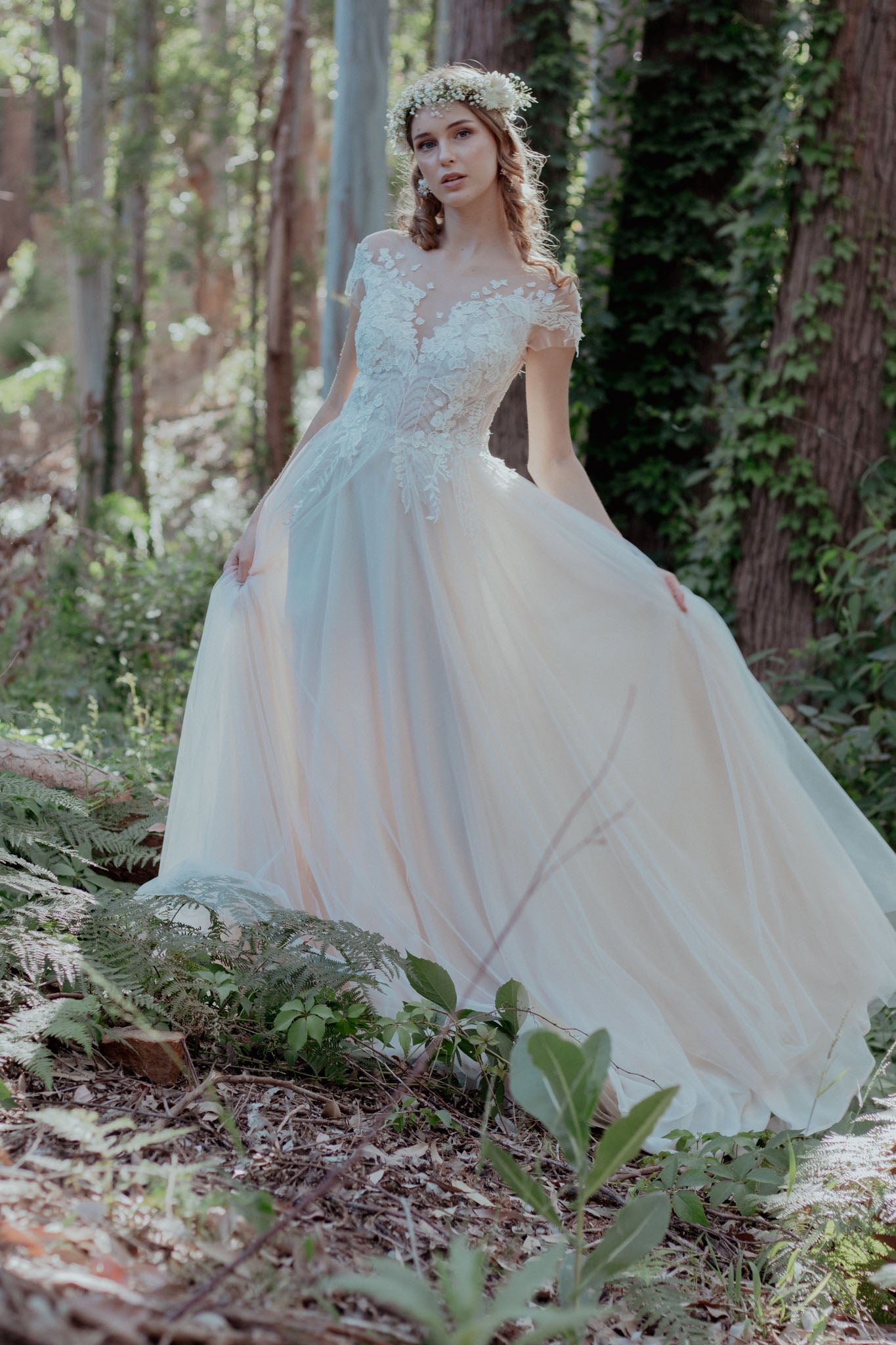 cobweb lace dress Cobweb Wedding Dress Fender Bridal Design