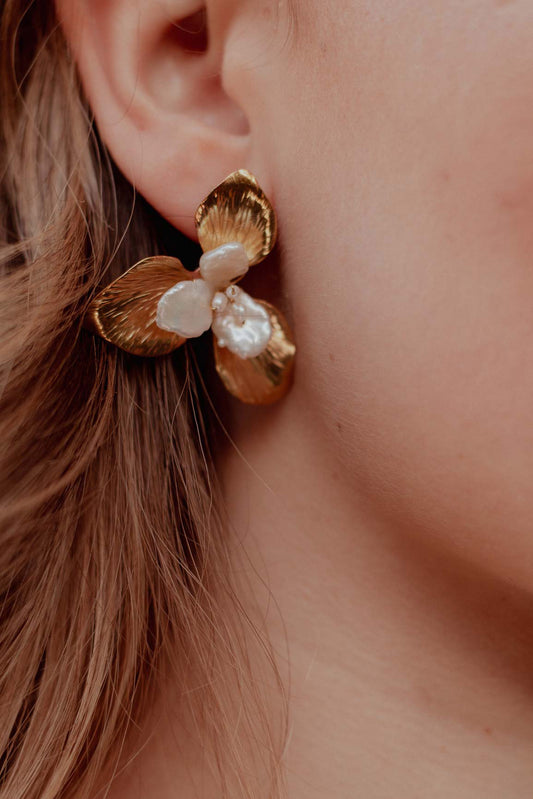 Orchid earrings