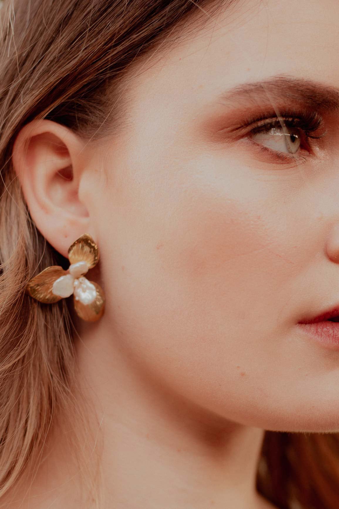 Orchid earrings
