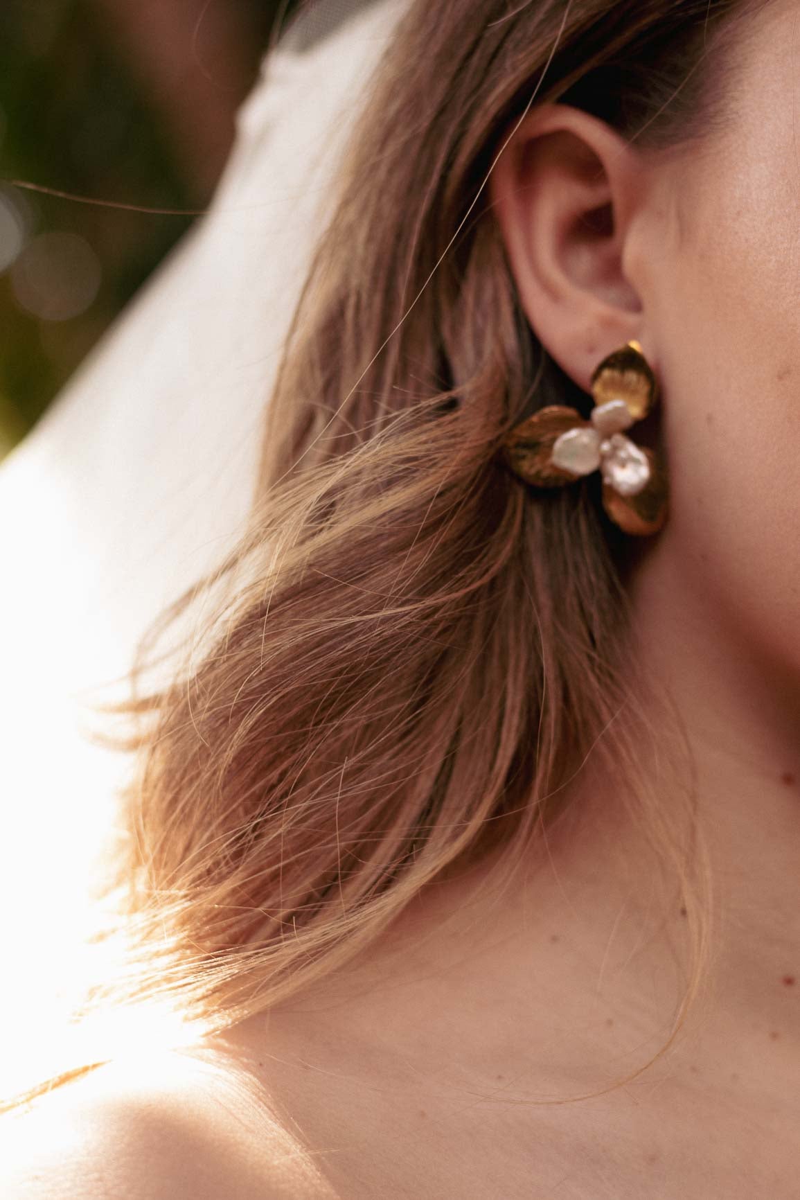 Orchid earrings