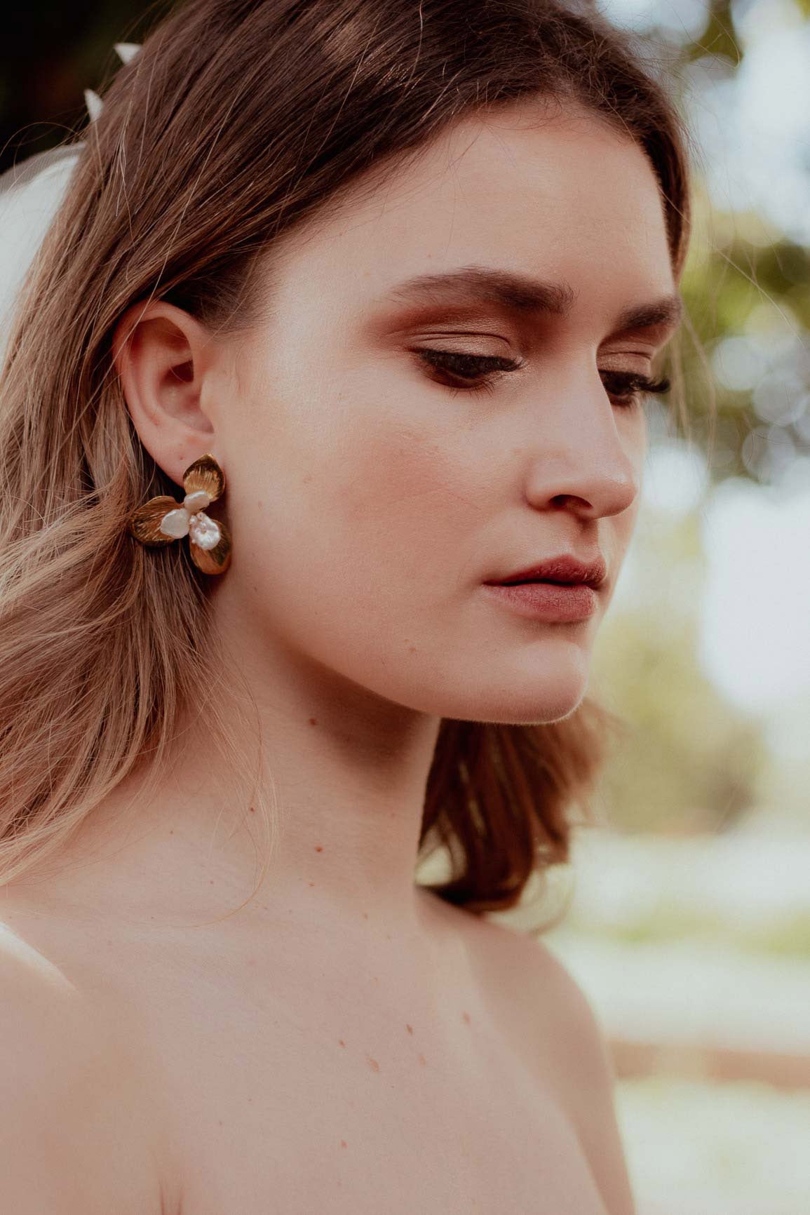 Orchid earrings