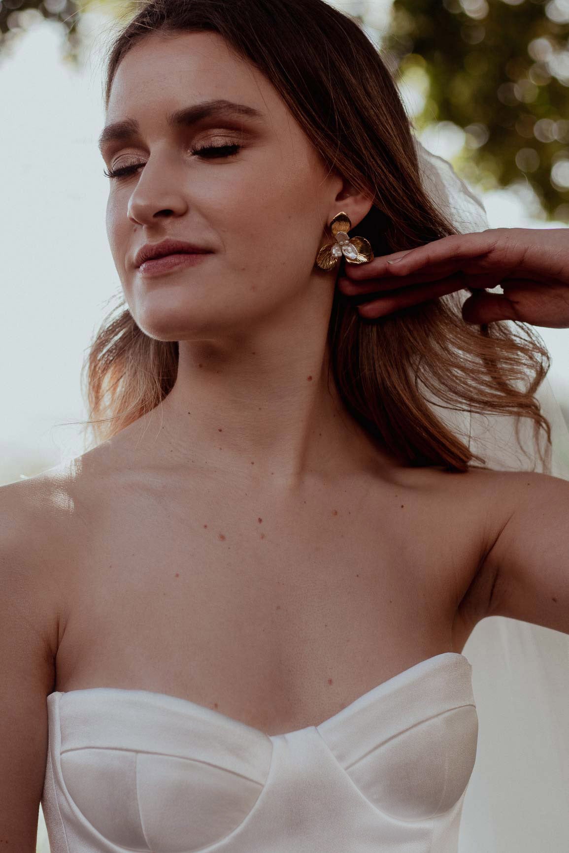 Orchid earrings