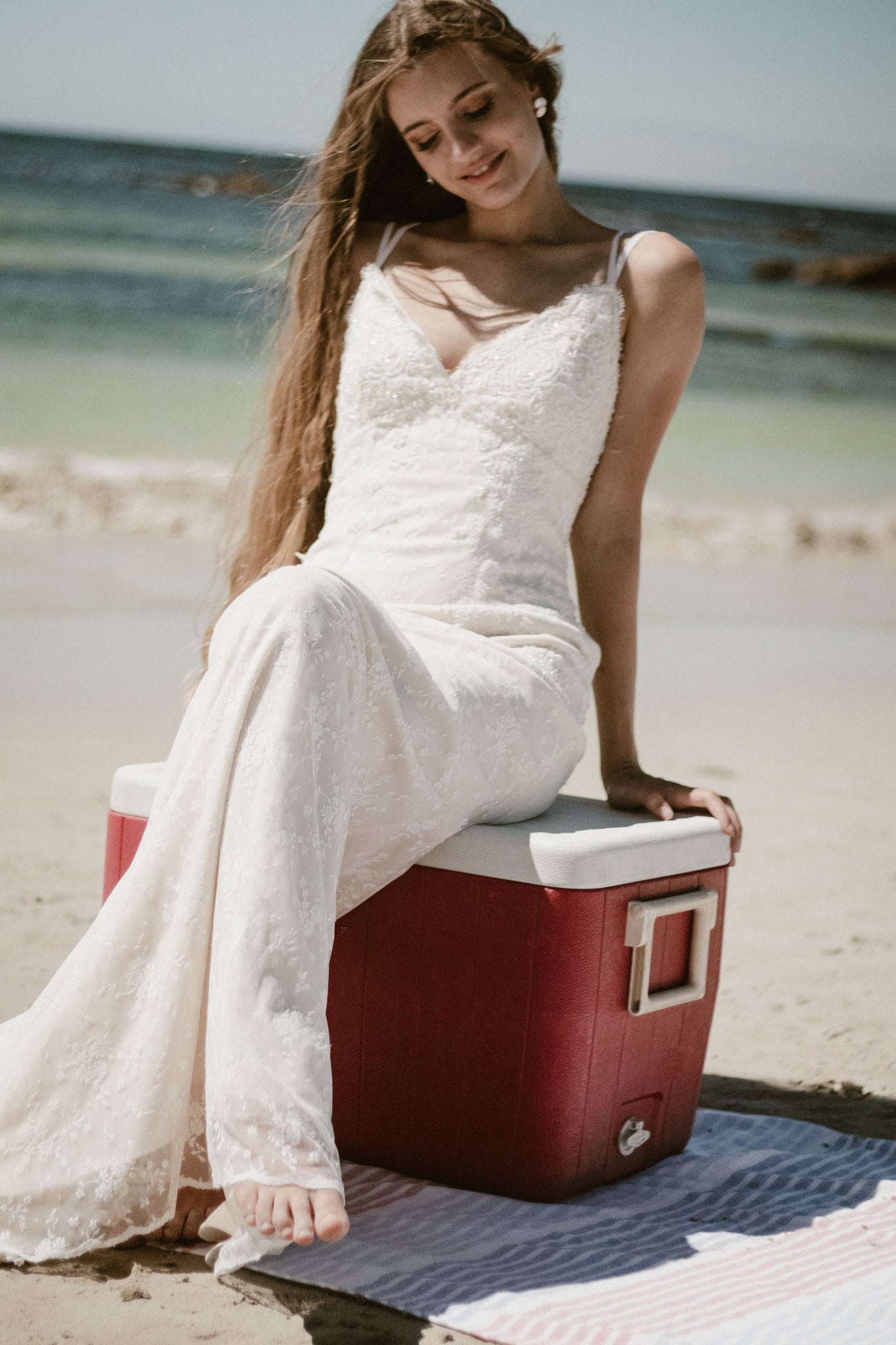 Windswept wedding dress