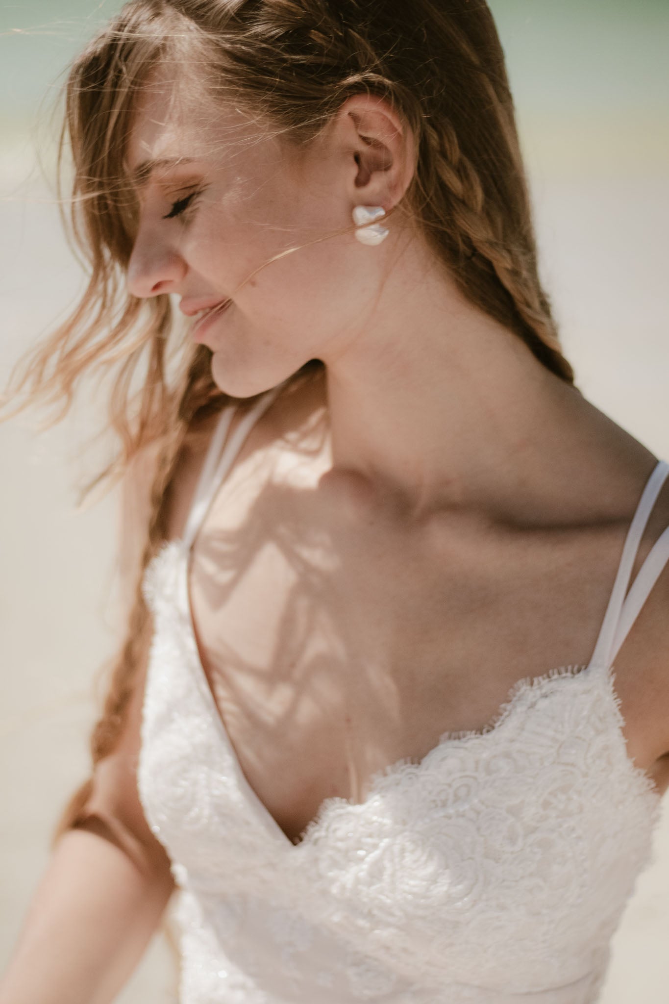 Windswept wedding dress