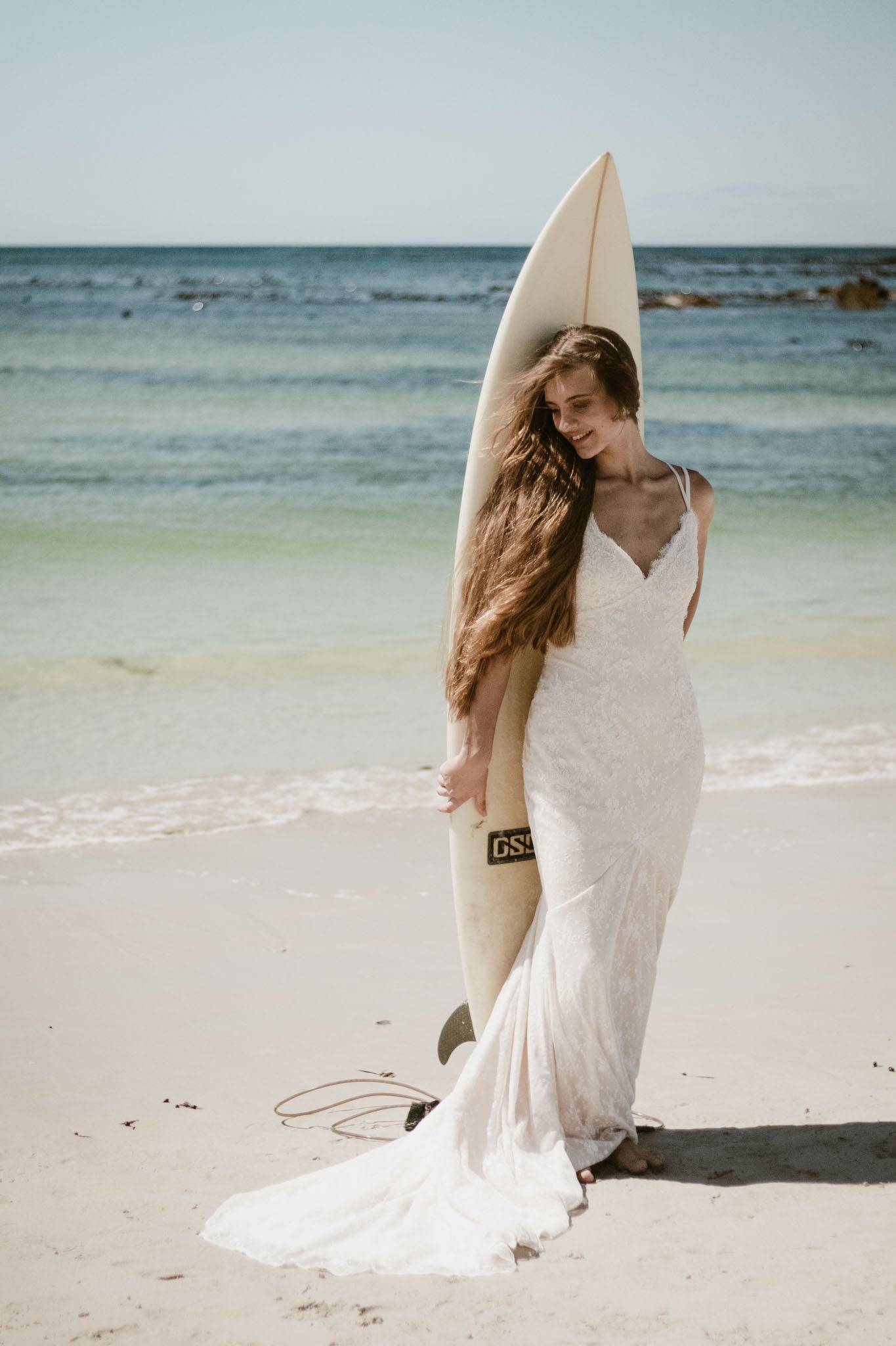 Windswept wedding dress