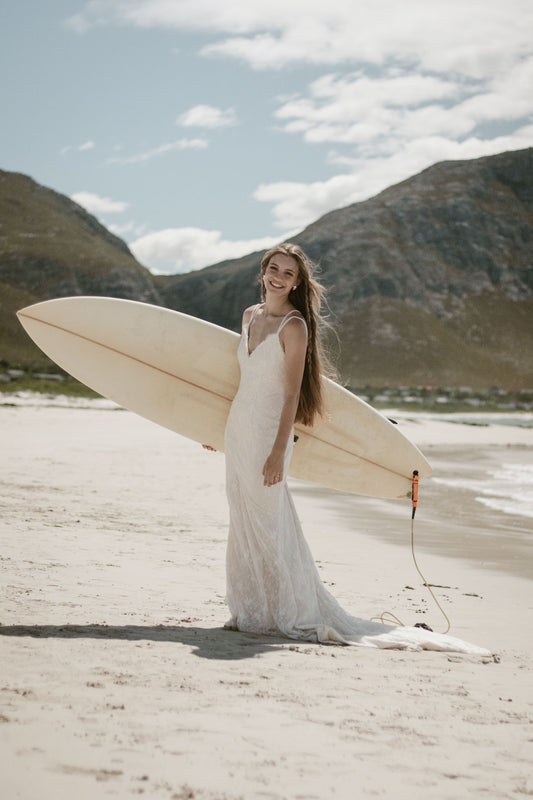Windswept wedding dress