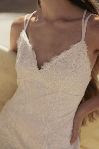 Windswept wedding dress