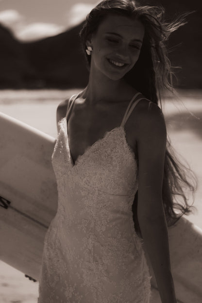 Windswept wedding dress
