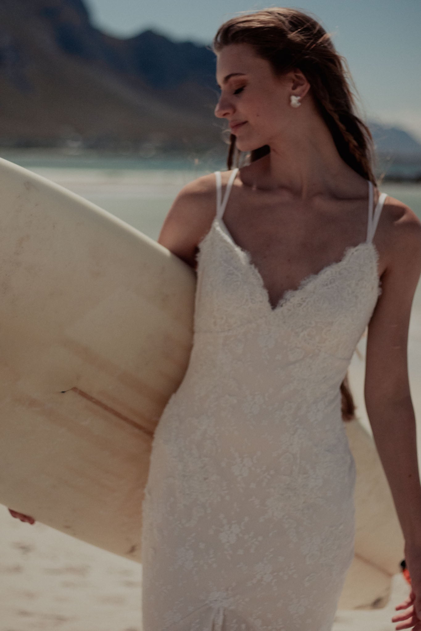 Windswept wedding dress
