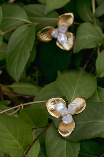 Orchid earrings