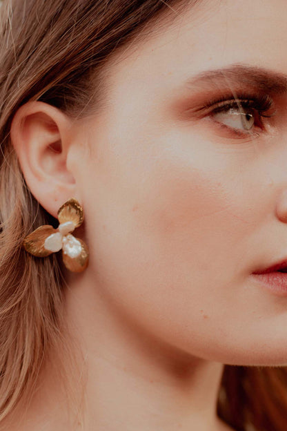 Orchid earrings