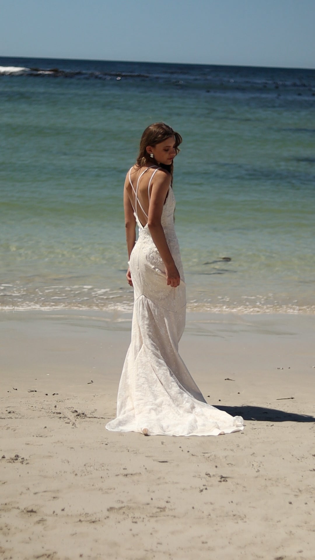 Windswept wedding dress