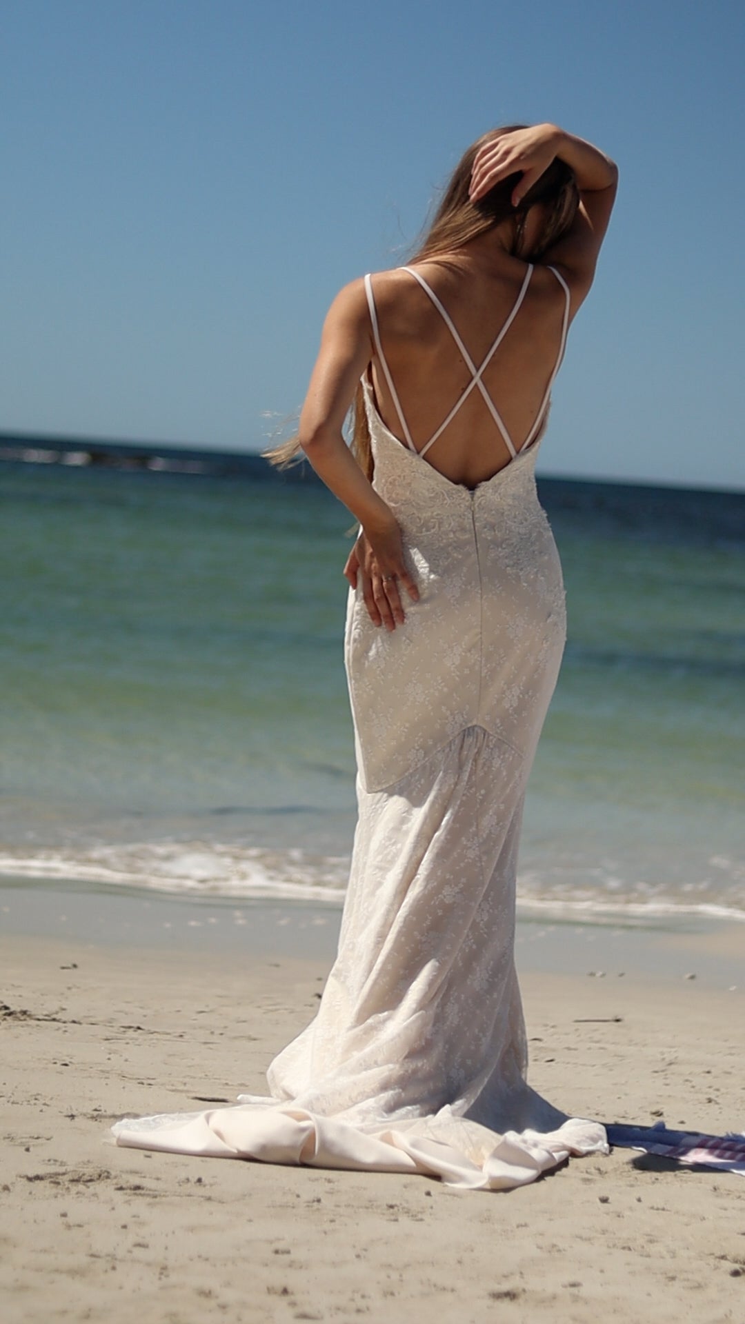 Windswept wedding dress